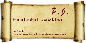 Pospischel Jusztina névjegykártya